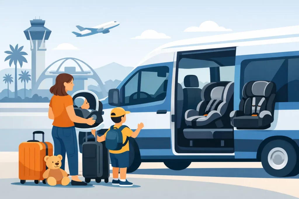 Book an LAX Shuttle With Car Seats for Families