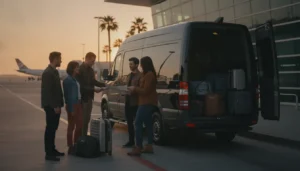 Private van charter for a custom LAX area itinerary