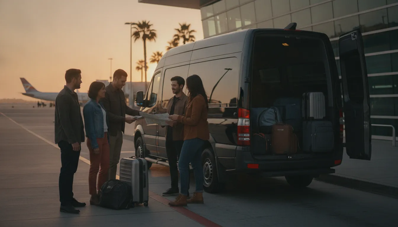 Private van charter for a custom LAX area itinerary
