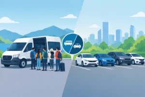 Private Van Versus Multiple Cars for Groups