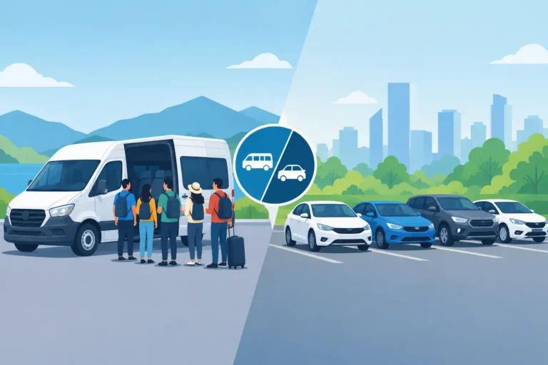Private Van Versus Multiple Cars for Groups