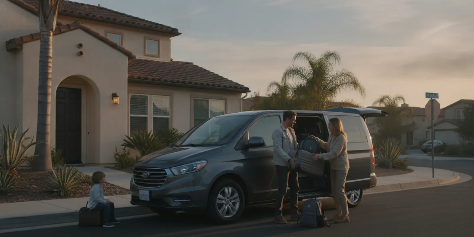 Private passenger van ready for a San Diego traveler heading to LAX